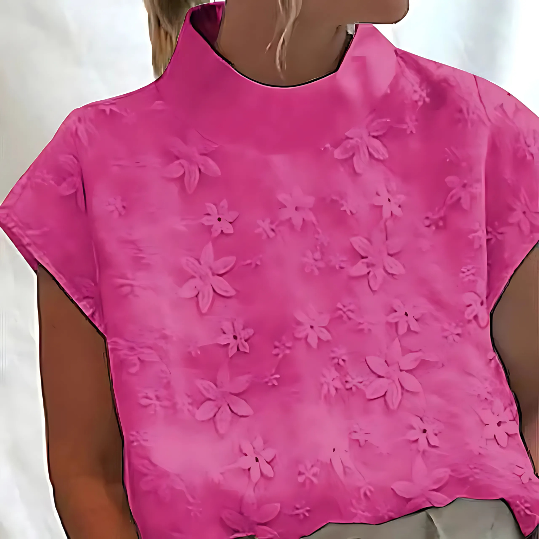 Doutzen™ | Med brodert ensfarget stående krage