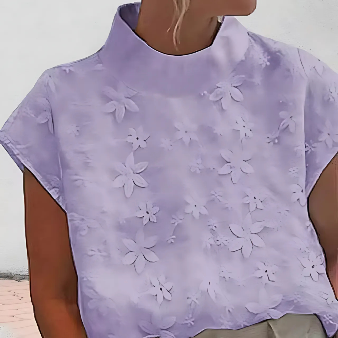 Doutzen™ | Med brodert ensfarget stående krage