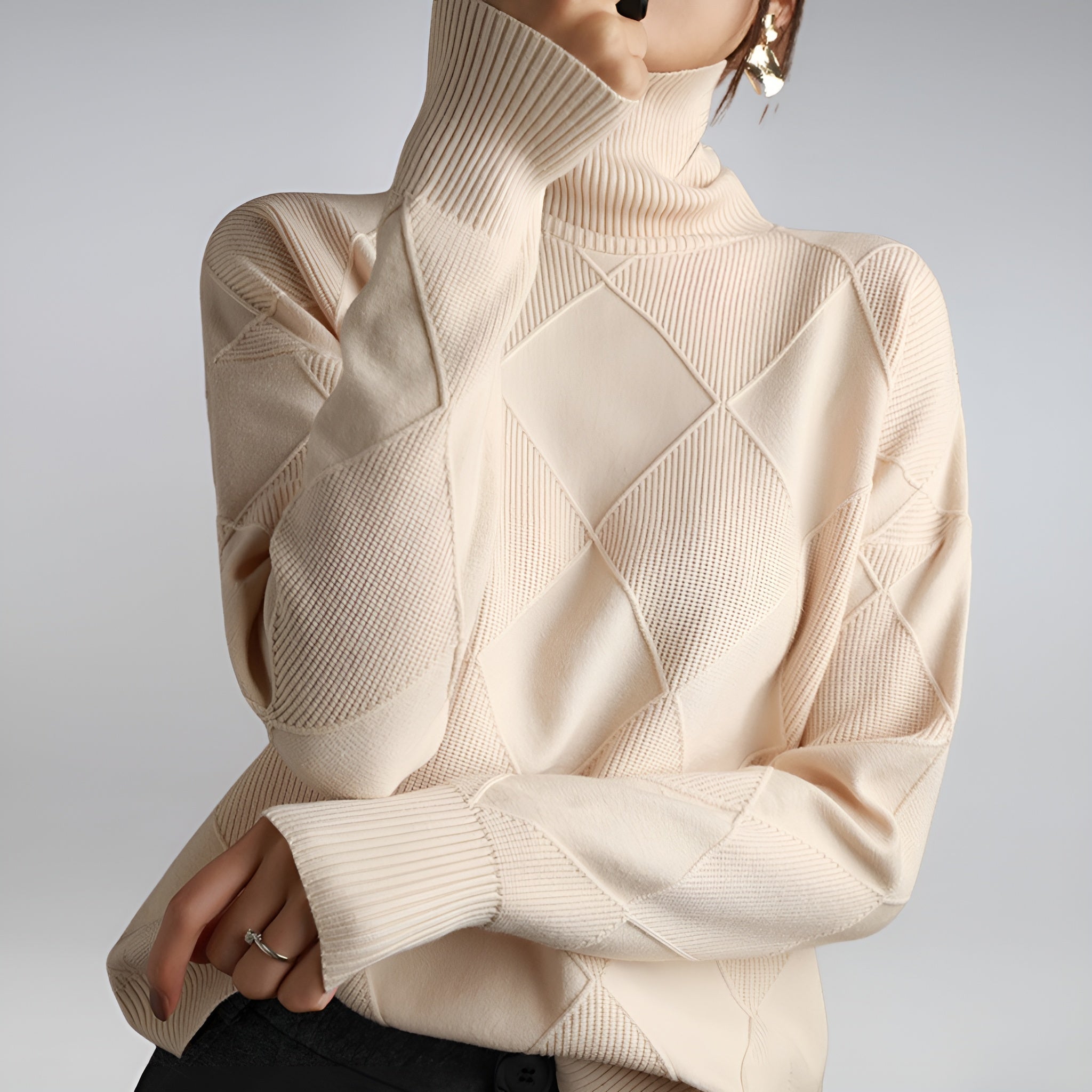 Elise™ | Elegant Strikket Pologenser med Mønster