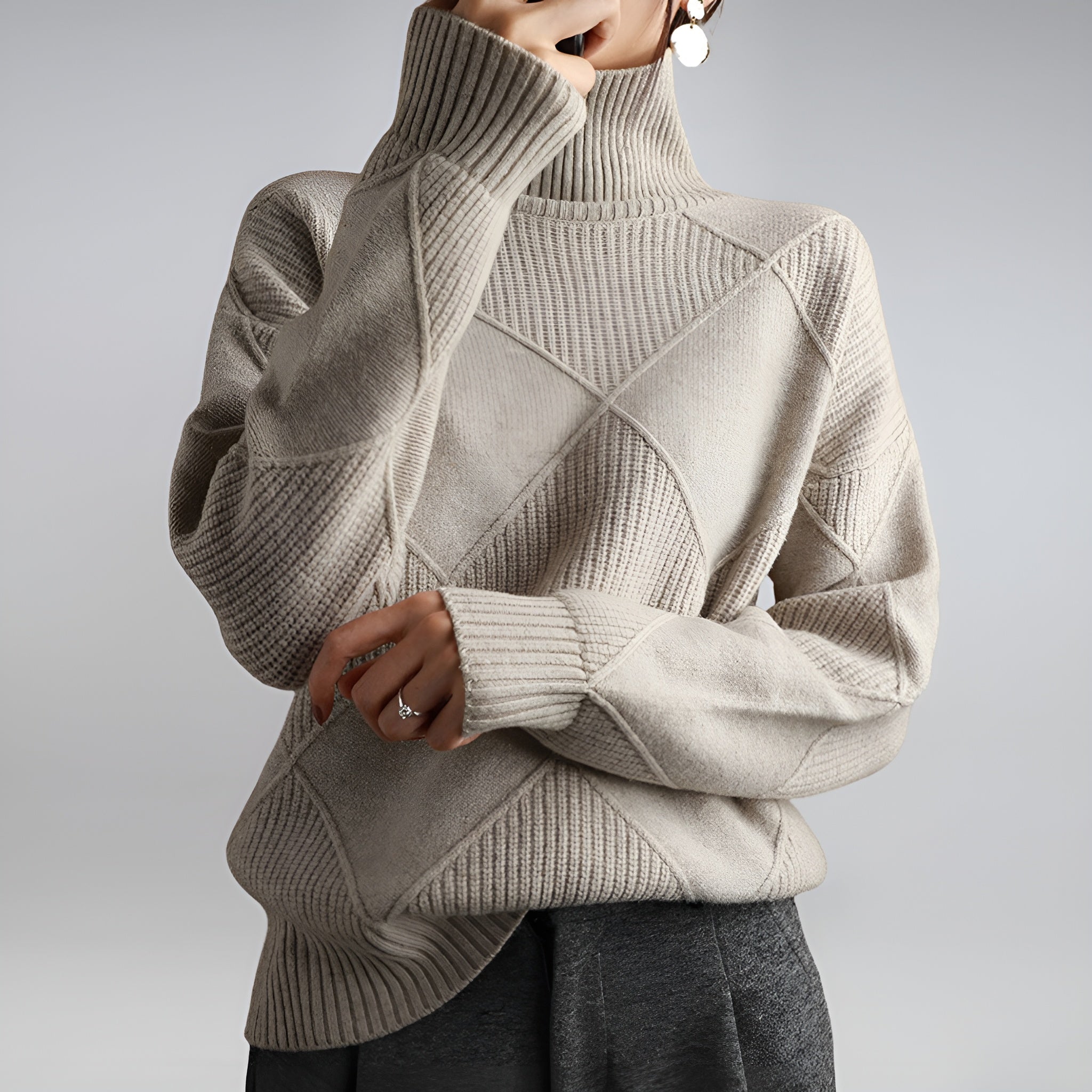 Elise™ | Elegant Strikket Pologenser med Mønster