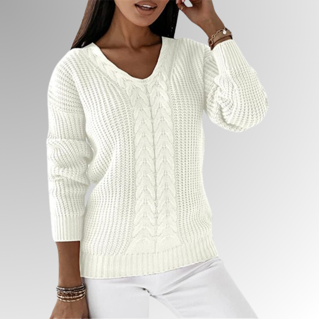 Elsa™ | Myk Strikkegenser med Flette Detaljer
