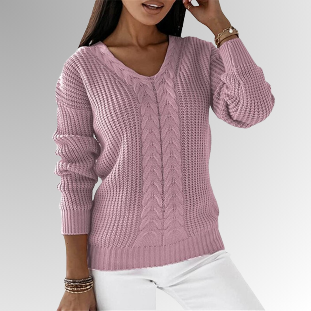 Elsa™ | Myk Strikkegenser med Flette Detaljer
