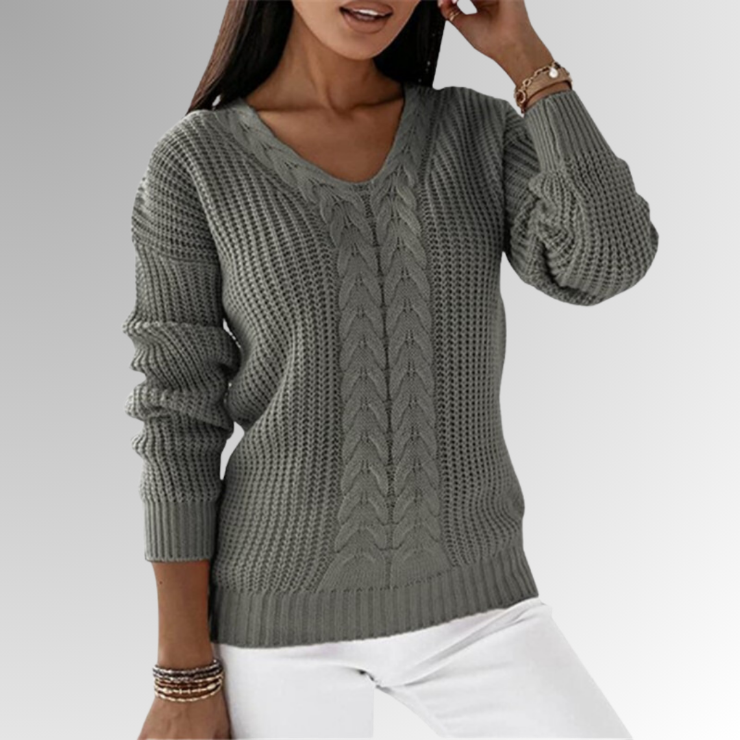 Elsa™ | Myk Strikkegenser med Flette Detaljer
