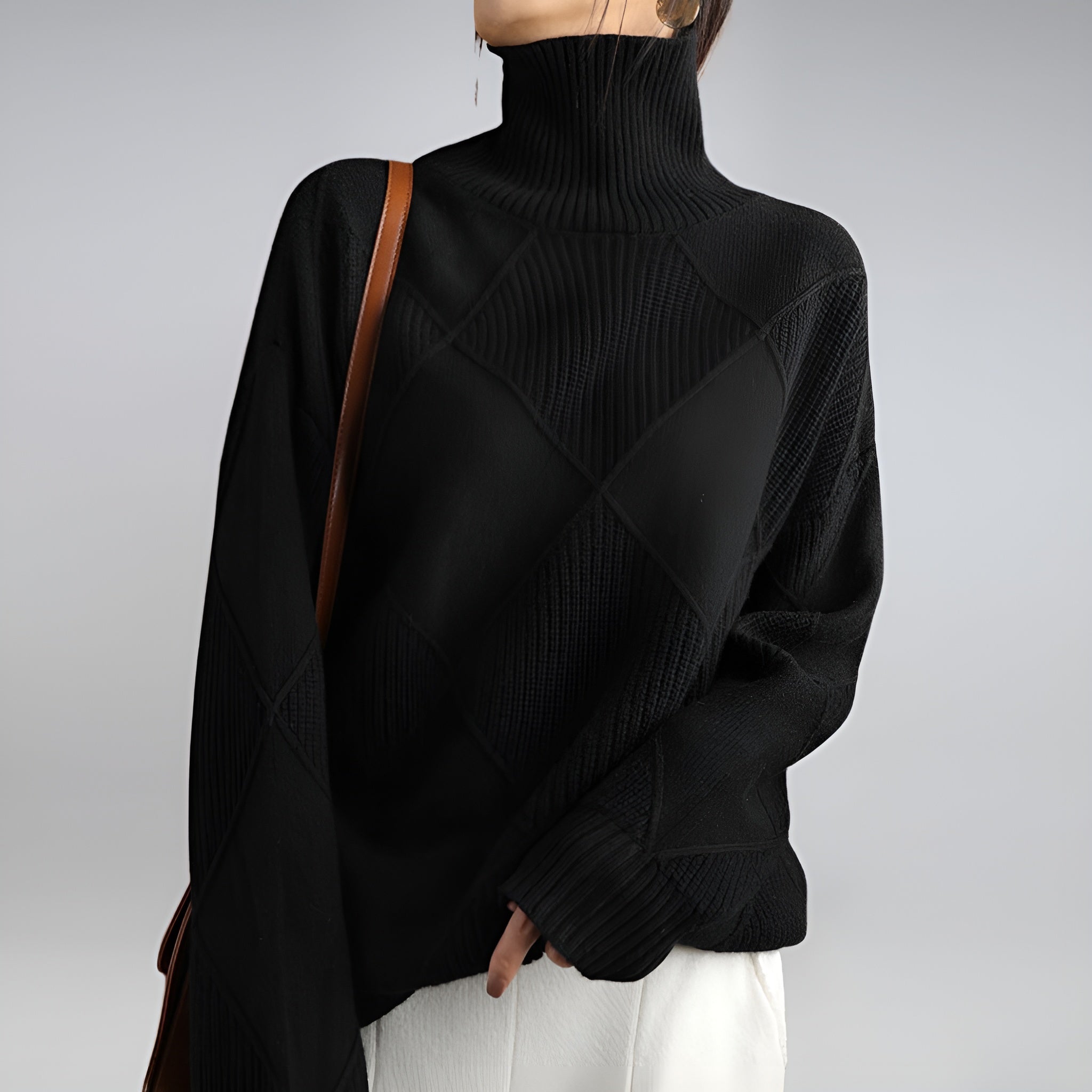 Elise™ | Elegant Strikket Pologenser med Mønster