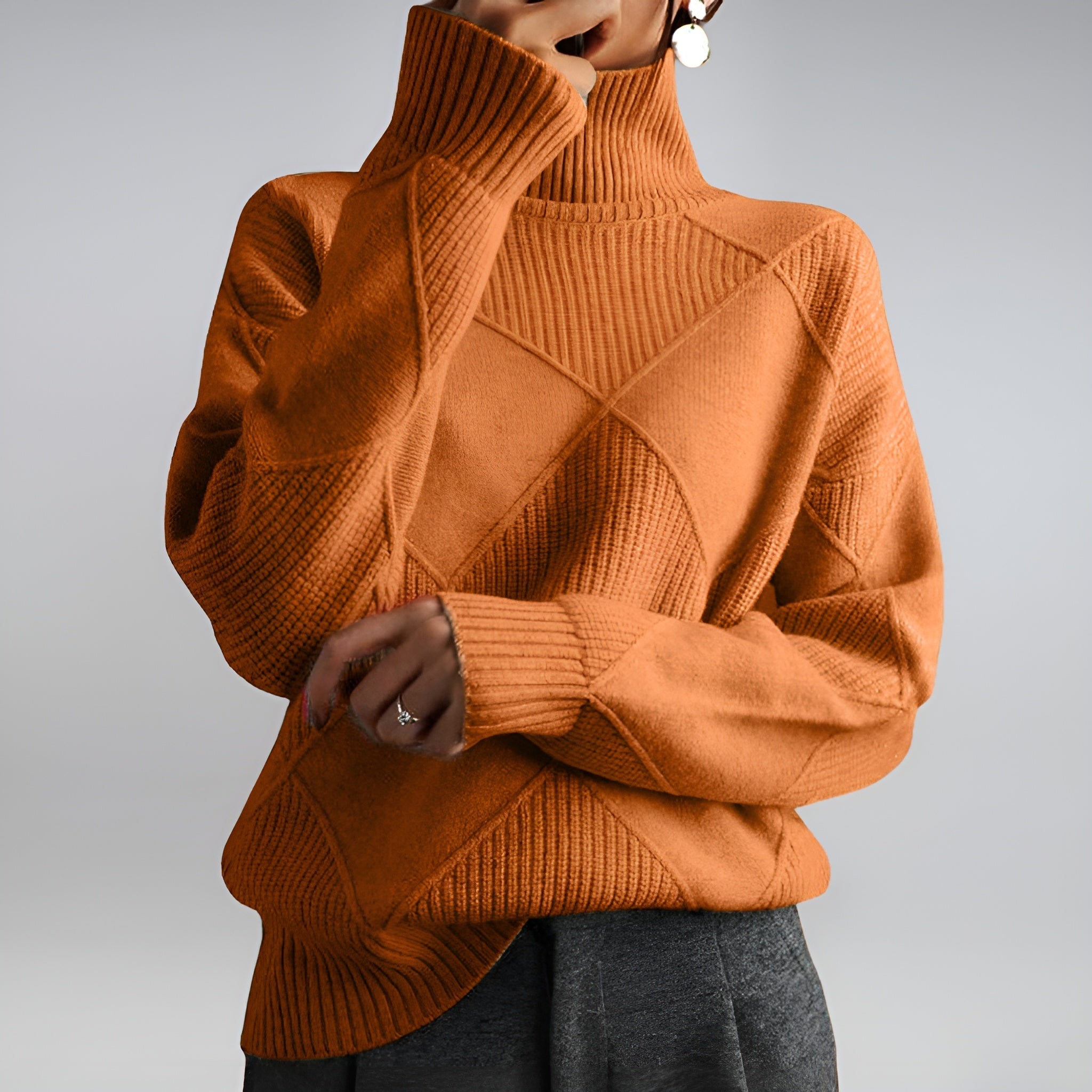 Elise™ | Elegant Strikket Pologenser med Mønster