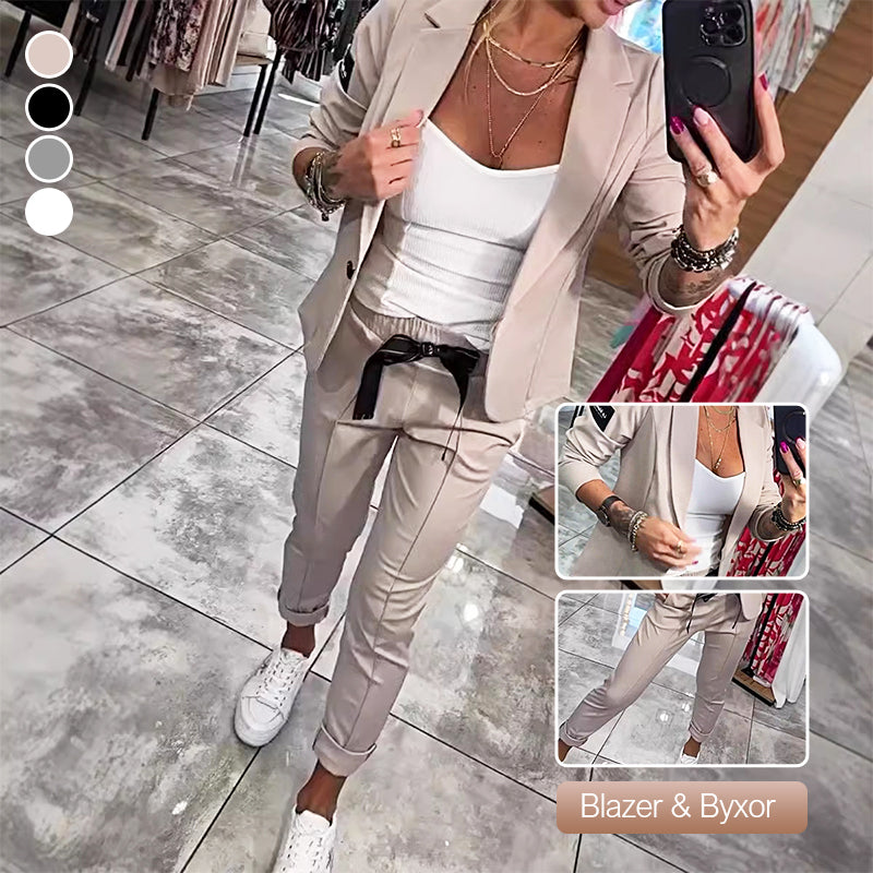 Nora| Komfortabel blazer og bukse i 2-delt sett for damer