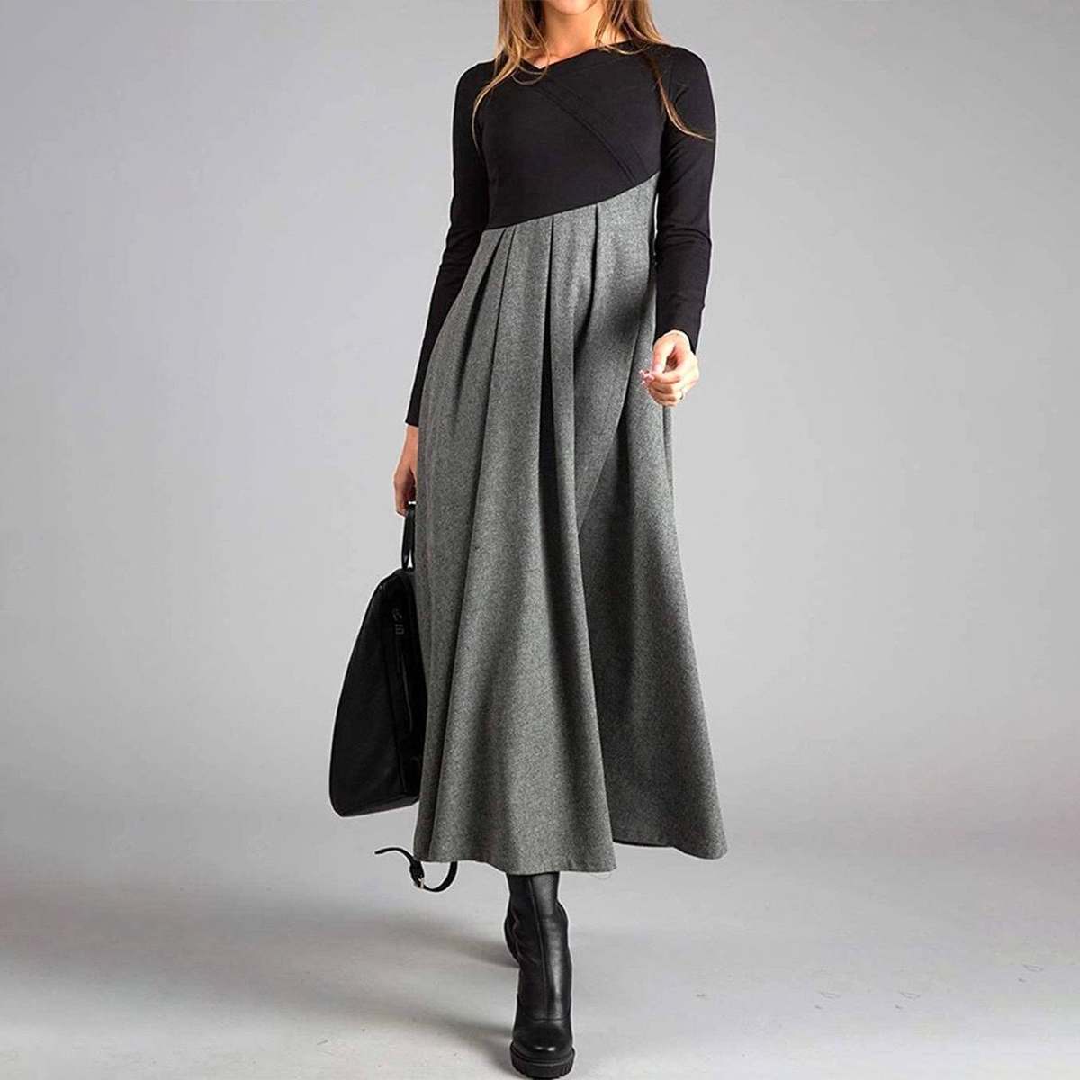 Lunaria™ | Elegant Maxi-kjole med lange ermer