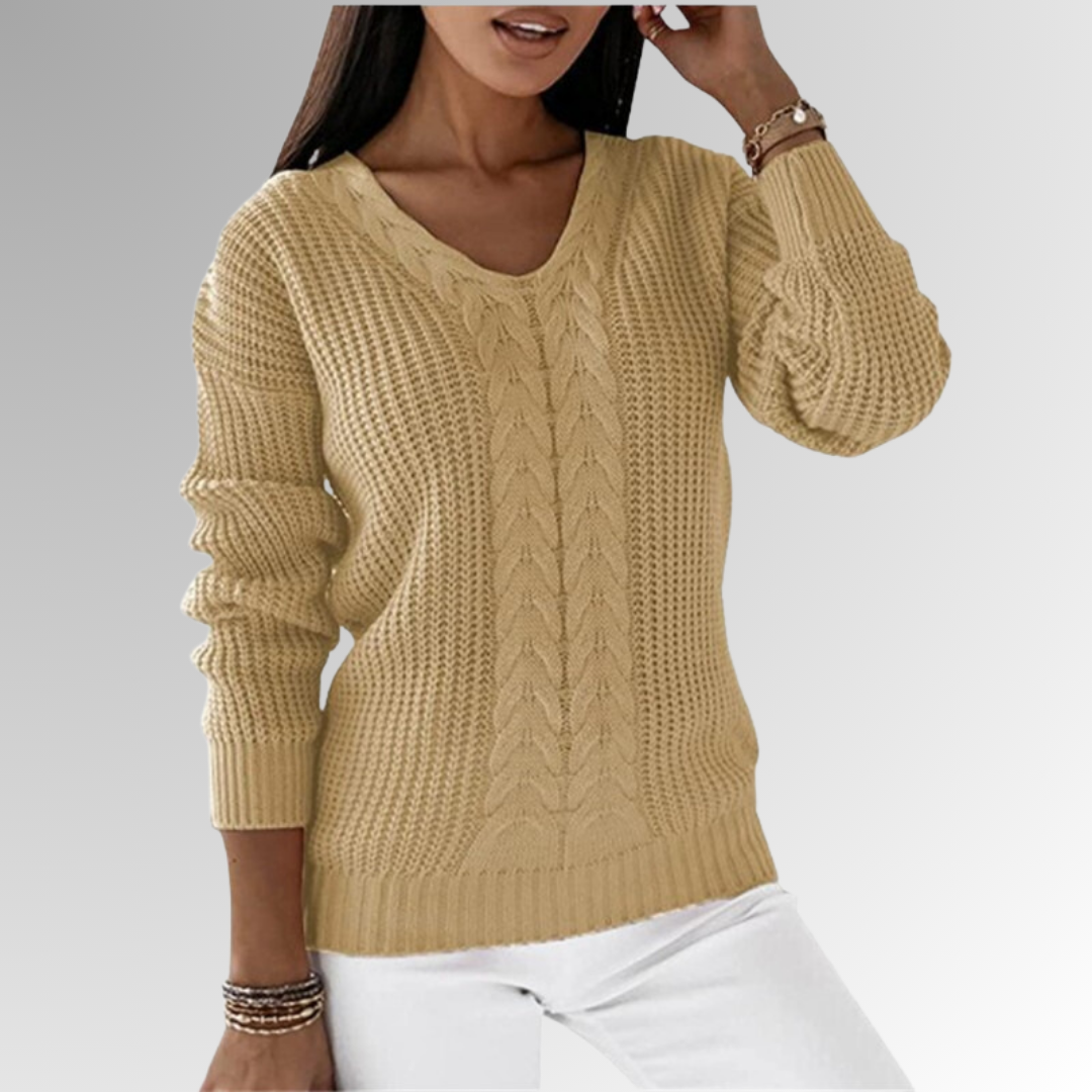 Elsa™ | Myk Strikkegenser med Flette Detaljer