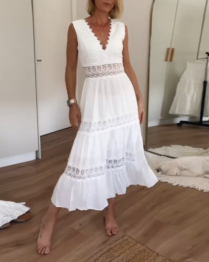 Aurélie™ | Elegant Blondekjole med V-hals