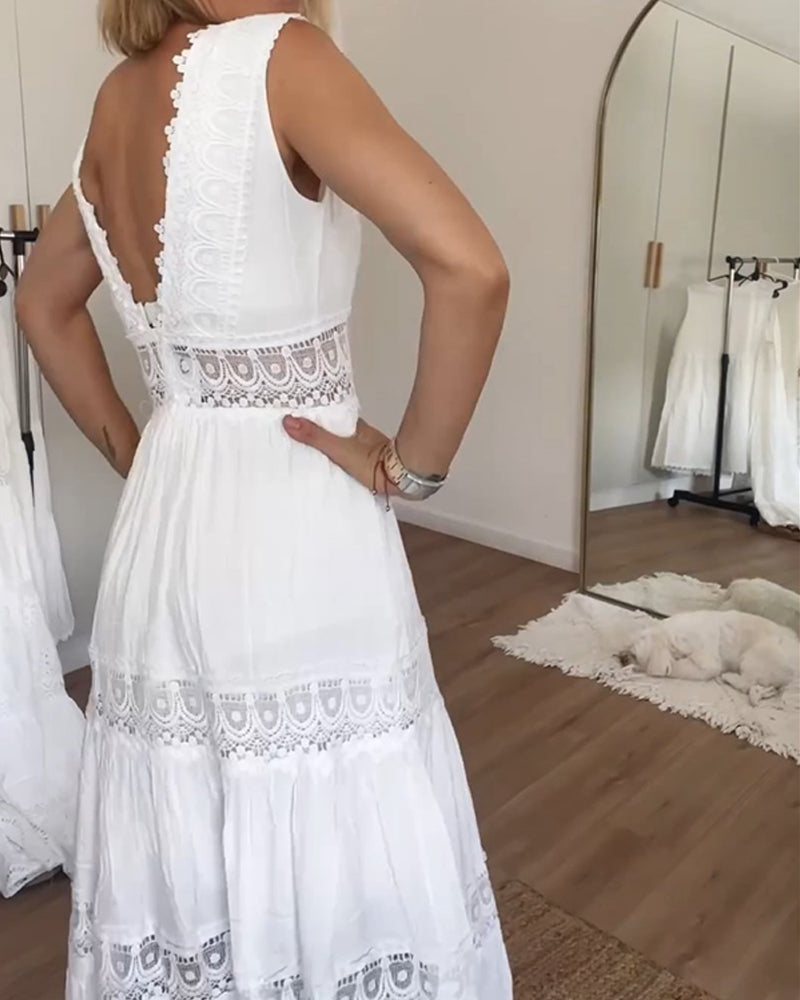 Aurélie™ | Elegant Blondekjole med V-hals