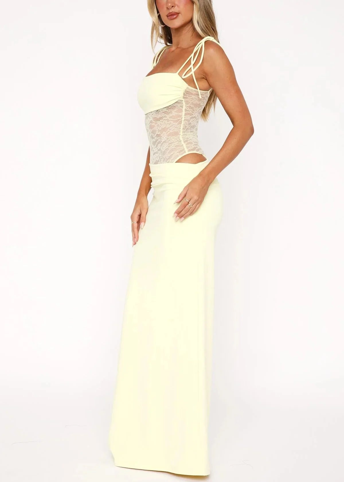 Alma Maxi Kjole - Sitron