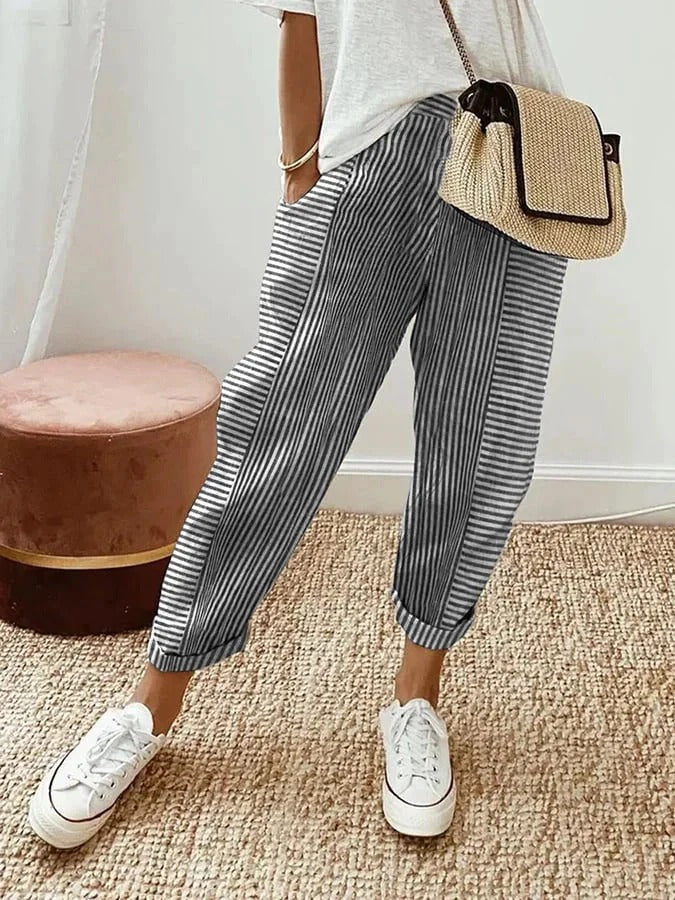 Linda™ | Stripete Bukse