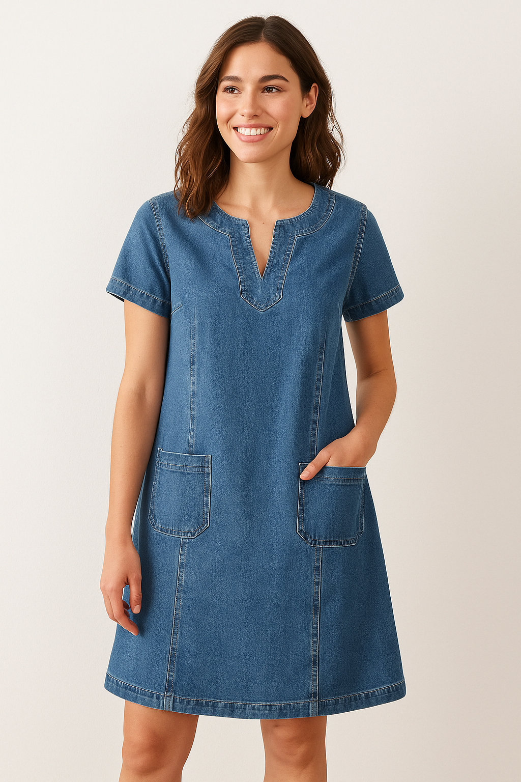 Mathea ™ | Myk Denim Kjole